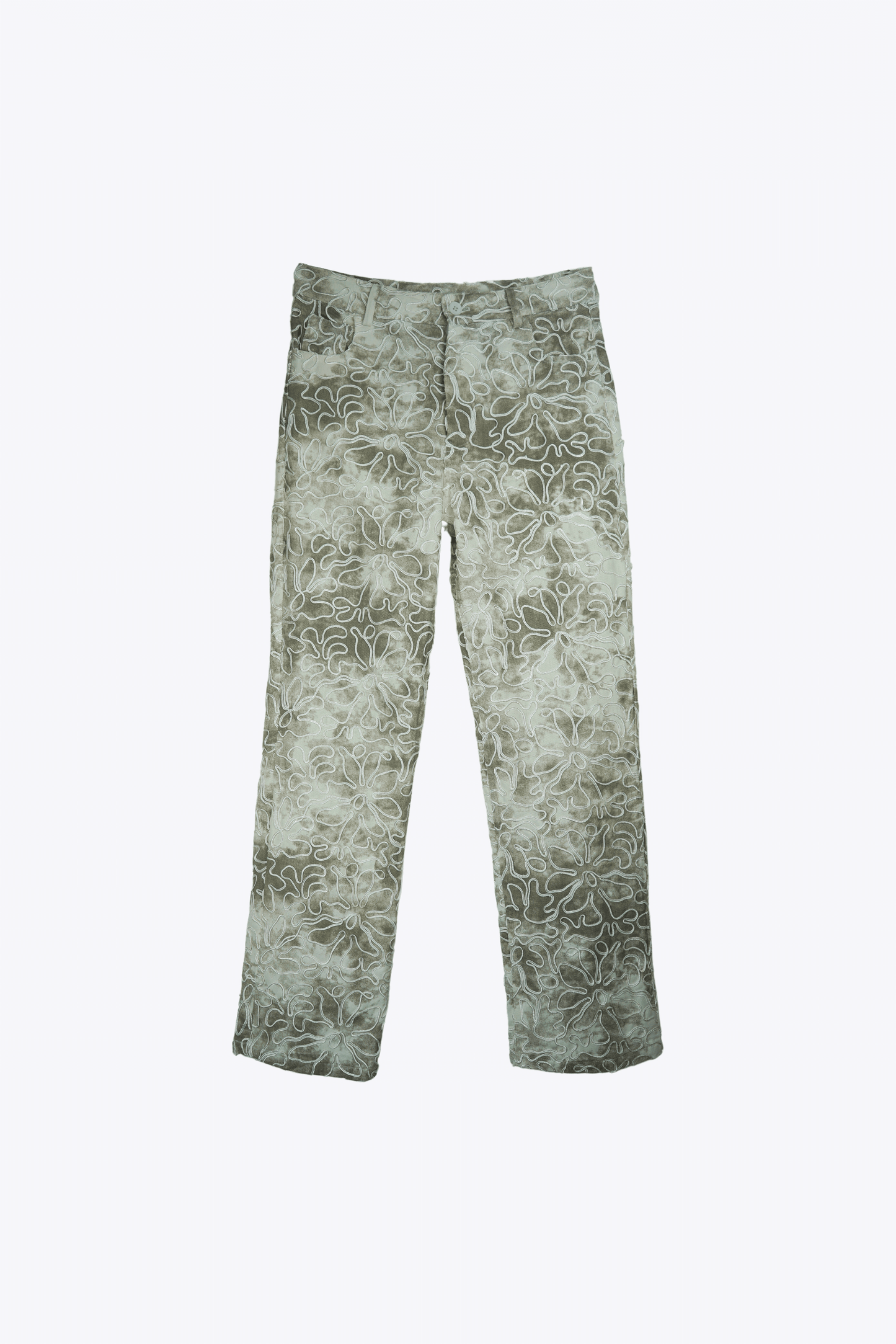 PANTALONE RICAMATO FLOWERS by LUMINA