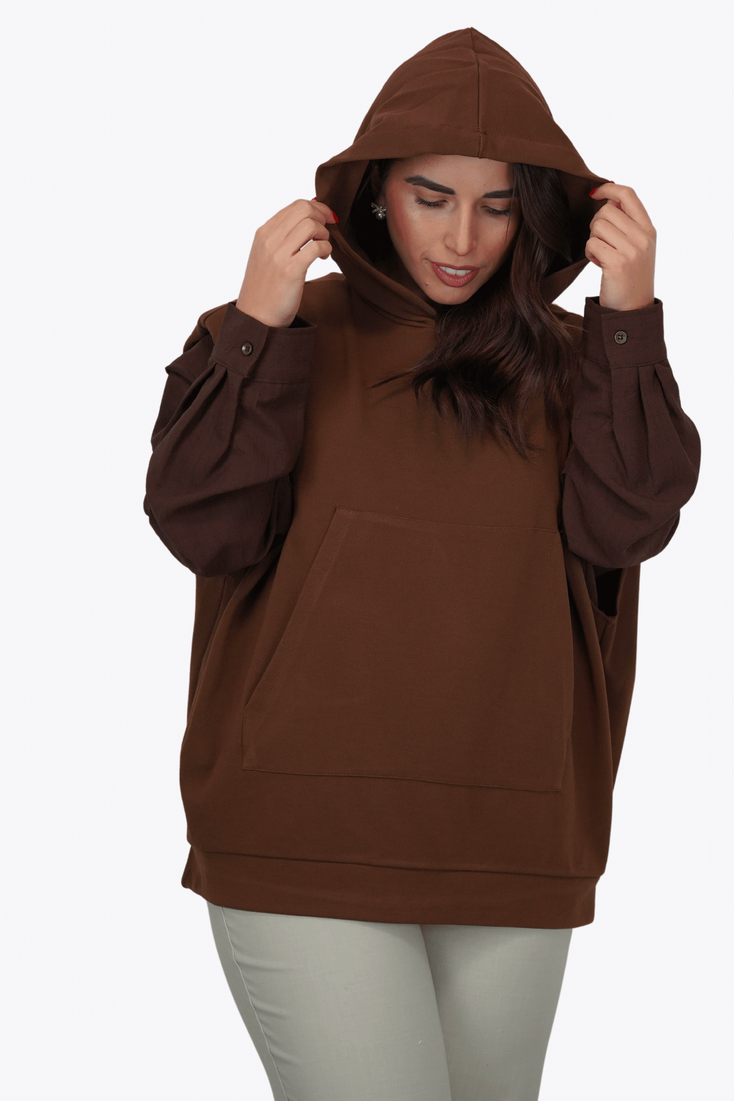GILET MARRONE TEX