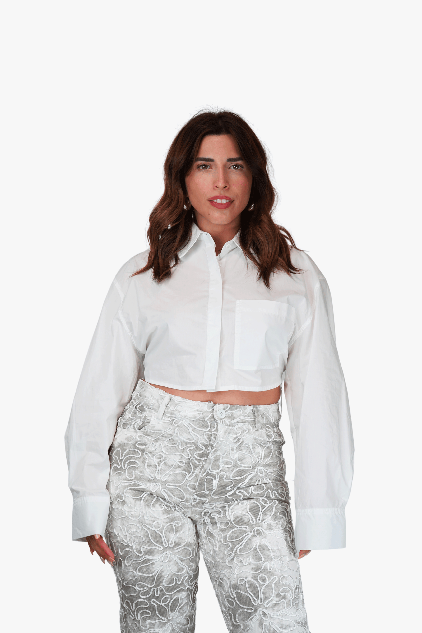 PANTALONE RICAMATO FLOWERS by LUMINA